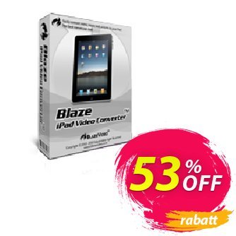BlazeVideo iPad Video Converter Coupon, discount Save 50% Off. Promotion: big promotions code of BlazeVideo iPad Video Converter 2024