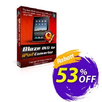 BlazeVideo DVD to iPad Converter Coupon, discount Save 50% Off. Promotion: hottest sales code of BlazeVideo DVD to iPad Converter 2024