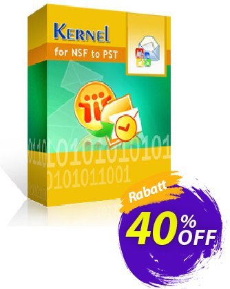 Kernel for Lotus Notes to Outlook - 100 NSF Files  Gutschein 30% OFF Kernel for Lotus Notes to Outlook (100 NSF Files), verified Aktion: Staggering deals code of Kernel for Lotus Notes to Outlook (100 NSF Files), tested & approved