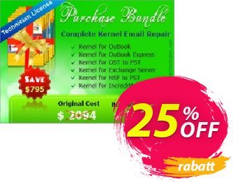 Bundle Complete Kernel Email Repair Coupon, discount Complete Kernel Email Repair - Technician License best promo code 2024. Promotion: best promo code of Complete Kernel Email Repair - Technician License 2024