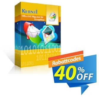 Kernel Office365 Migrator for GroupWise (Corporate License) Coupon, discount Kernel Office365 Migrator for GroupWise - Corporate License Stirring promo code 2024. Promotion: Stirring promo code of Kernel Office365 Migrator for GroupWise - Corporate License 2024