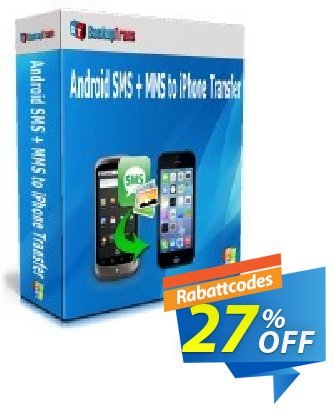 Backuptrans Android SMS + MMS to iPhone Transfer discount coupon Holiday Deals - best offer code of Backuptrans Android SMS + MMS to iPhone Transfer (Personal Edition) 2024