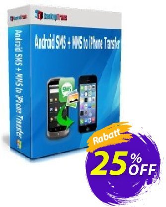 Backuptrans Android SMS + MMS to iPhone Transfer (Family Edition) discount coupon Holiday Deals - big discount code of Backuptrans Android SMS + MMS to iPhone Transfer (Family Edition) 2024