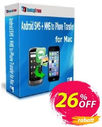 Backuptrans Android SMS + MMS to iPhone Transfer for Mac discount coupon Holiday Deals - awesome offer code of Backuptrans Android SMS + MMS to iPhone Transfer for Mac (Personal Edition) 2024