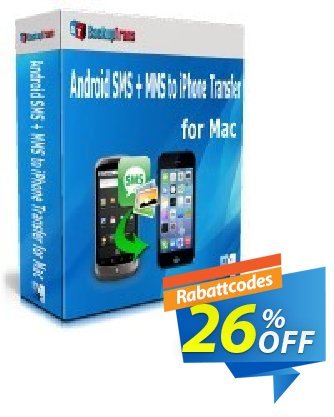 Backuptrans Android SMS + MMS to iPhone Transfer for Mac (Business Edition) discount coupon Holiday Deals - stunning discounts code of Backuptrans Android SMS + MMS to iPhone Transfer for Mac (Business Edition) 2024