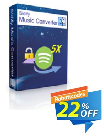 Sidify DRM Audio Converter for Spotify (Mac) Coupon, discount Sidify DRM Audio Converter for Spotify (Mac) awful deals code 2024. Promotion: awful deals code of Sidify DRM Audio Converter for Spotify (Mac) 2024