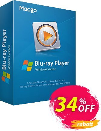 Macgo Windows Blu-ray Player discount coupon 33% off Coupon for Macgo Software - wonderful deals code of Macgo Windows Blu-ray Player Standard 2024