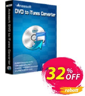 Aneesoft DVD to iTunes Converter Coupon, discount Aneesoft DVD to iTunes Converter awesome sales code 2024. Promotion: awesome sales code of Aneesoft DVD to iTunes Converter 2024