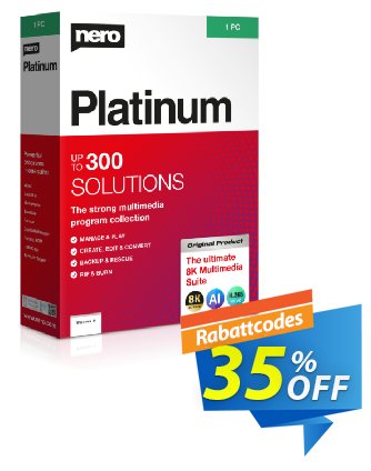 Nero Platinum Suite 2024 discount coupon 35% OFF Nero Platinum Suite 2024, verified - Staggering deals code of Nero Platinum Suite 2024, tested & approved