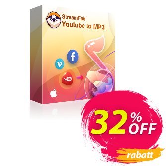 StreamFab YouTube to MP3 for MAC Gutschein 30% OFF StreamFab YouTube to MP3 for MAC, verified Aktion: Special sales code of StreamFab YouTube to MP3 for MAC, tested & approved