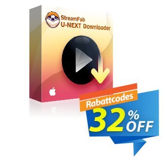 StreamFab U-NEXT Downloader for MAC - 1 Month License  Gutschein 30% OFF StreamFab U-NEXT Downloader for MAC (1 Month License), verified Aktion: Special sales code of StreamFab U-NEXT Downloader for MAC (1 Month License), tested & approved