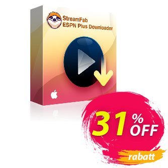 StreamFab ESPN Plus Downloader for MAC Lifetime Gutschein 31% OFF StreamFab ESPN Plus Downloader for MAC Lifetime, verified Aktion: Special sales code of StreamFab ESPN Plus Downloader for MAC Lifetime, tested & approved