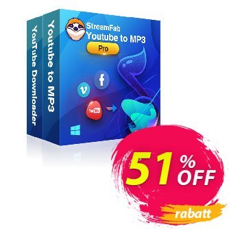 StreamFab YouTube Downloader PRO (1 Year) Coupon, discount 30% OFF StreamFab YouTube Downloader PRO (1 Year), verified. Promotion: Special sales code of StreamFab YouTube Downloader PRO (1 Year), tested & approved