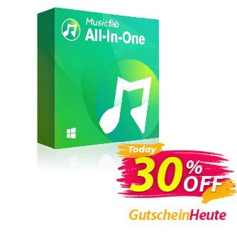 MusicFab All-In-One Gutschein 30% OFF MusicFab All-In-One, verified Aktion: Special sales code of MusicFab All-In-One, tested & approved