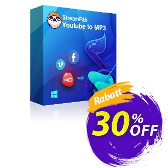 StreamFab YouTube to MP3 (1 Month License) Coupon, discount 30% OFF StreamFab YouTube to MP3 (1 Month License), verified. Promotion: Special sales code of StreamFab YouTube to MP3 (1 Month License), tested & approved