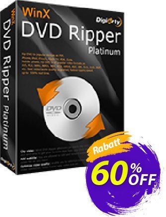 WinX DVD Ripper Platinum Lifetime Coupon, discount WINXBDJ19SP. Promotion: 50% off for WinXDVD, DRP, DELUXE, DCP, DRM, MC