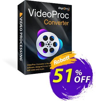 VideoProc Converter 1 year license Gutschein 50% OFF VideoProc One Year License, verified Aktion: Exclusive promo code of VideoProc One Year License, tested & approved