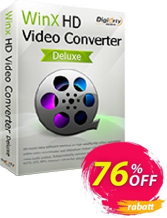 WinX HD Video Converter Deluxe - 1 year License  Gutschein 75% OFF WinX HD Video Converter Deluxe (1 year License), verified Aktion: Exclusive promo code of WinX HD Video Converter Deluxe (1 year License), tested & approved