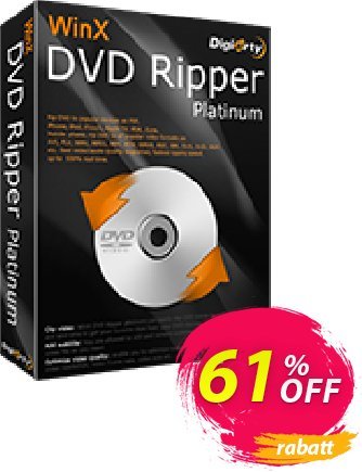 WinX DVD Ripper Platinum (1 year License) discount coupon 65% OFF WinX DVD Ripper Platinum (1 year License), verified - Exclusive promo code of WinX DVD Ripper Platinum (1 year License), tested & approved