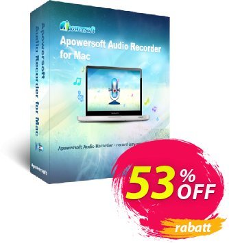 Apowersoft Audio Recorder for Mac Coupon, discount Apowersoft Audio Recorder for Mac Personal License big deals code 2024. Promotion: Apower soft (17943)