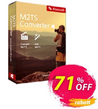 Aiseesoft M2TS Converter Coupon, discount Aiseesoft M2TS Converter imposing offer code 2024. Promotion: 40% Off for All Products of Aiseesoft