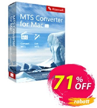 Aiseesoft MTS Converter for Mac Coupon, discount 50% Aiseesoft. Promotion: 50% Off for All Products of Aiseesoft