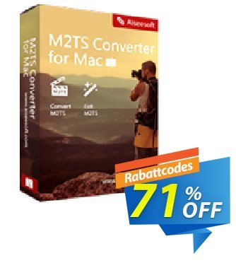 Aiseesoft M2TS Converter for Mac Coupon, discount 40% Aiseesoft. Promotion: 40% Off for All Products of Aiseesoft