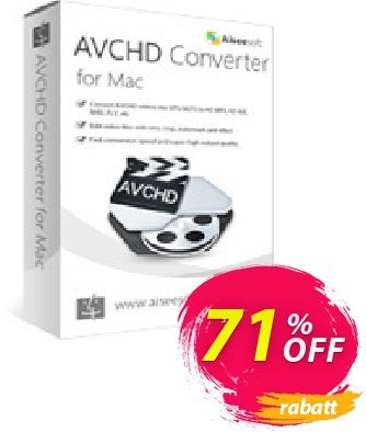 Aiseesoft AVCHD Converter for Mac Coupon, discount 50% Aiseesoft. Promotion: 50% Off for All Products of Aiseesoft