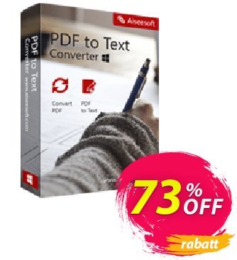 Aiseesoft PDF to Text Converter Coupon, discount 40% Aiseesoft. Promotion: 40% Off for All Products of Aiseesoft