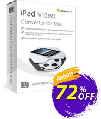 Aiseesoft iPad Video Converter for Mac Coupon, discount 40% Aiseesoft. Promotion: 40% Off for All Products of Aiseesoft