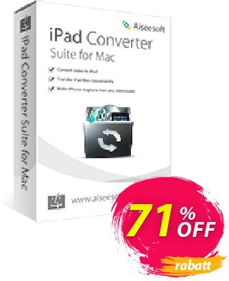 Aiseesoft iPad Converter Suite for Mac discount coupon 40% Aiseesoft - 40% Off for All Products of Aiseesoft