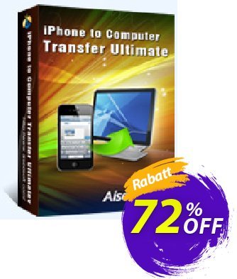 Aiseesoft iPhone to Computer Transfer Ultimate Coupon, discount 40% Aiseesoft. Promotion: 