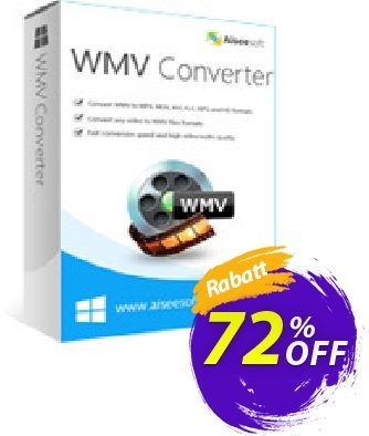 Aiseesoft WMV Converter Coupon, discount 40% Aiseesoft. Promotion: 40% Off for All Products of Aiseesoft
