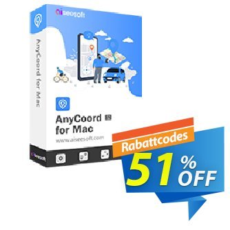 Aiseesoft AnyCoord for Mac + 18 DevicesDiskont Aiseesoft AnyCoord for Mac + 18 Devices Staggering discount code 2024