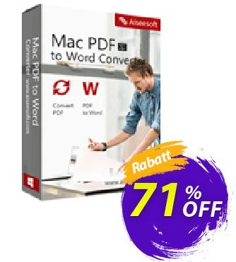 Aiseesoft Mac PDF to Word Converter Coupon, discount 40% Aiseesoft. Promotion: 40% Off for All Products of Aiseesoft