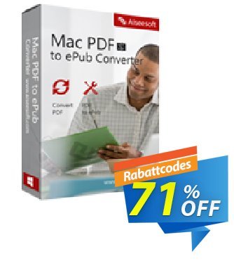 Aiseesoft Mac PDF to ePub Converter Coupon, discount 40% Aiseesoft. Promotion: 40% Off for All Products of Aiseesoft