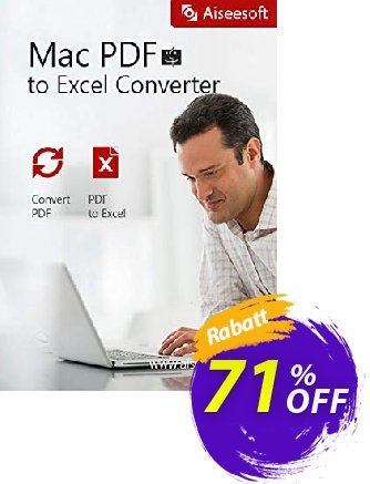 Aiseesoft Mac PDF to Excel Converter discount coupon 40% Aiseesoft - 40% Off for All Products of Aiseesoft