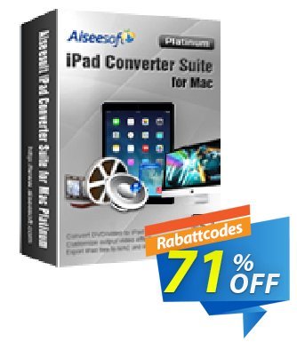 Aiseesoft iPad Converter Suite for Mac Platinum Coupon, discount Aiseesoft iPad Converter Suite for Mac Platinum hottest discount code 2024. Promotion: hottest discount code of Aiseesoft iPad Converter Suite for Mac Platinum 2024