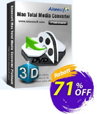 Aiseesoft Mac Total Media Converter Platinum Coupon, discount Aiseesoft Mac Total Media Converter Platinum formidable discounts code 2024. Promotion: formidable discounts code of Aiseesoft Mac Total Media Converter Platinum 2024