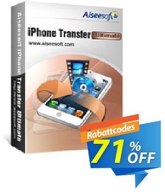 Aiseesoft iPhone Transfer Ultimate Coupon, discount 40% Aiseesoft. Promotion: 
