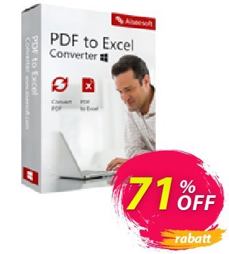 Aiseesoft PDF to Excel Converter Lifetime License Coupon, discount 40% Aiseesoft. Promotion: 40% Off for All Products of Aiseesoft