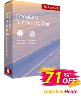 FoneLab Android Data RecoveryDiskont 50% Aiseesoft FoneLab for Android - Android Data Recovery
