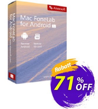 Mac FoneLab Android Data Recovery Coupon, discount 50% Aiseesoft. Promotion: 