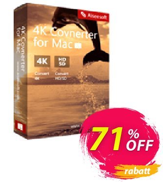 Aiseesoft 4K Converter for Mac Coupon, discount 40% Aiseesoft. Promotion: 