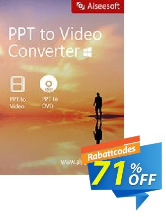 Aiseesoft PPT to Video Converter Coupon, discount 40% Aiseesoft. Promotion: 40% Aiseesoft Coupon code
