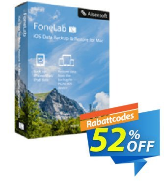 Mac FoneLab - iOS Data Backup & Restore Coupon, discount 40% Aiseesoft. Promotion: 40% Aiseesoft Coupon code