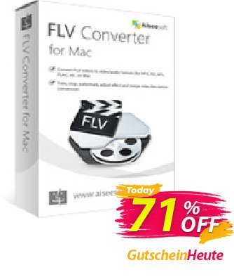 Aiseesoft FLV Converter for Mac Coupon, discount 40% Aiseesoft. Promotion: 40% Off for All Products of Aiseesoft