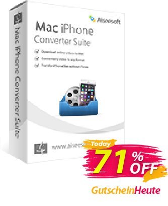 Aiseesoft Mac iPhone Converter Suite Coupon, discount 40% Aiseesoft. Promotion: 