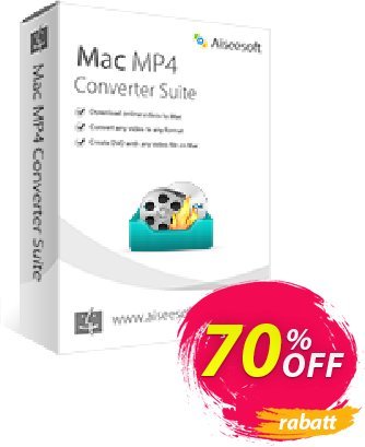 Aiseesoft Mac MP4 Converter Suite Coupon, discount 40% Aiseesoft. Promotion: 