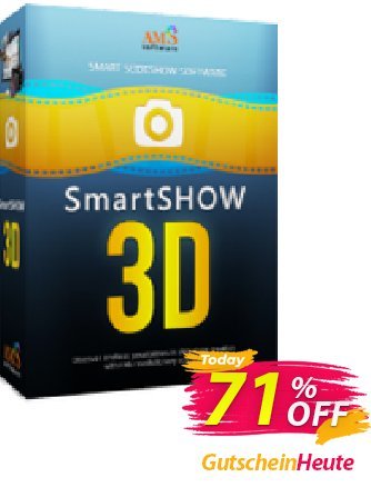 SmartSHOW 3D Deluxe (1 year license) Coupon, discount 80% OFF SmartSHOW 3D Deluxe (1 year license), verified. Promotion: Staggering discount code of SmartSHOW 3D Deluxe (1 year license), tested & approved